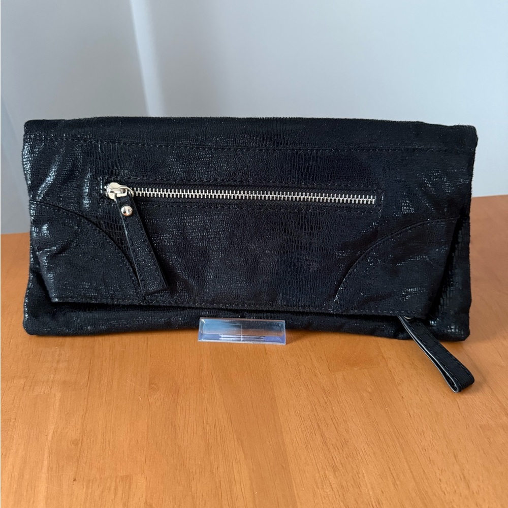 Steve Madden Black Shimmery Clutch
